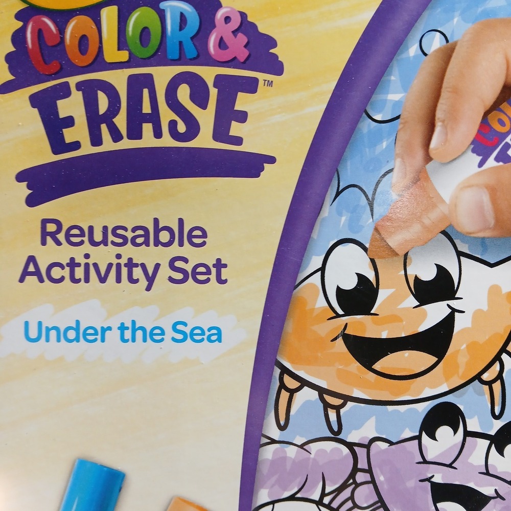 New Crayola Color & Erase Dinosaurs/Under The Sea Reusable Activity Set Markers - Picture 4 of 13